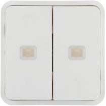 Cubyko 2 touches KNX à voyants coloris blanc (WNT954B)