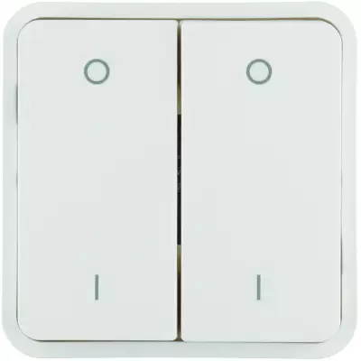 Cubyko 2 touches KNX pour 2 �clairages coloris blanc (WNT964B)