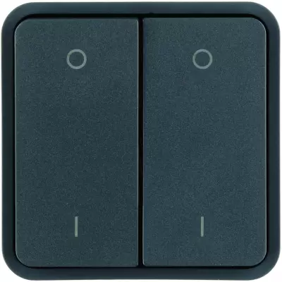 Cubyko 2 touches KNX pour 2 �clairages coloris gris (WNT964)