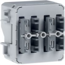 Cubyko double interrupteur KNX filaire 4 entrées, associable, IP55 (WNT304)