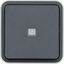 cubyko interrupteur va-et-vient témoin avec neutre saillie gris IP55 (WNC003)