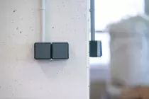 cubyko Poussoir 1O/1F lumineux associable gris IP55 (WNA021)