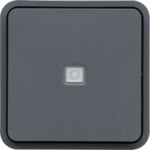 cubyko Poussoir 1O/1F lumineux associable gris IP55 (WNA021)