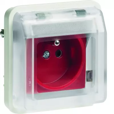 cubyko Prise 2P+T � d�trompage associable blanc IP55 (WNA105B)