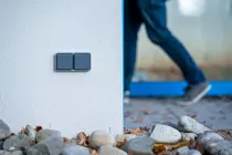 cubyko Prise double horizontale 2P+T saillie gris IP55 (WNC122)