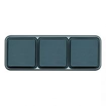 cubyko prise triple horizontale 2p+t encastré gris ip55 (wne123)