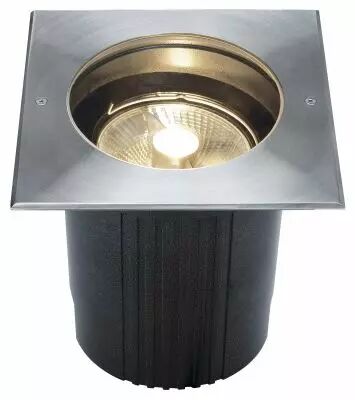 DASAR� 215, encastr� de sol ext�rieur, carr�, inox, GU10/QPAR111, 75W max, IP67, collerette inox 316 (229234)