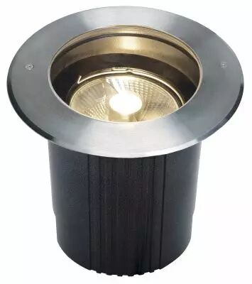 DASAR� 215, encastr� de sol ext�rieur, rond, inox, GU10/QPAR111, 75W max, IP67, collerette inox 316 (229230)