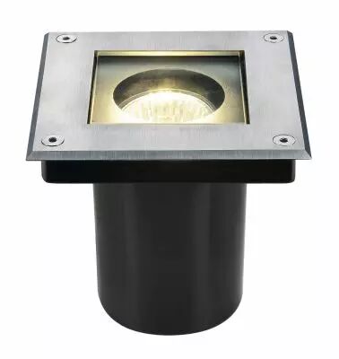 DASAR� 70, encastr� de sol ext�rieur, carr�, inox, GU10/QPAR51, 35W max, IP67, collerette inox 304 (229374)
