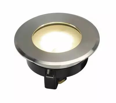DASAR� FLAT 80, encastr� de sol ext�rieur, inox bross�, LED, 4,3W, 3000K, IP67, collerette inox 304 (228412)