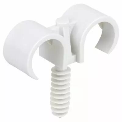 Dble clips/cheville tube d20 (43436)