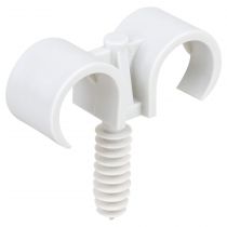 Dble clips/cheville tube d20 (43436)