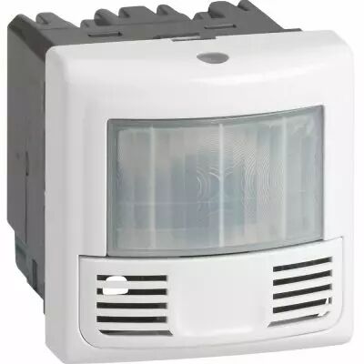 D�tecteur de mouvements/luminosit� avec poussoir Mosaic BUS - blanc (078486)