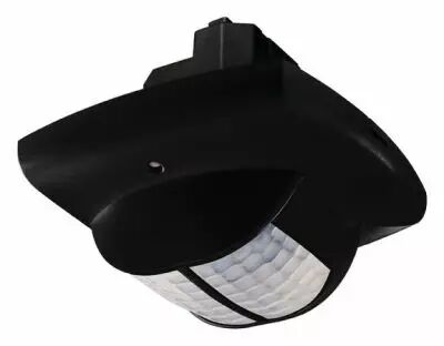 DETECTEUR PRESENCE ENCASTRE PLAFOND 180� SPECIAL COULOIR 2C ALIM 24V NOIR (2014811)