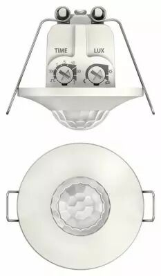 DETECTEUR PRESENCE MINI ENCASTRE PLAFOND 360� BLANC IP21 1C 8M (2090200)
