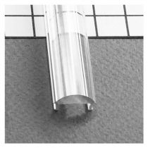 diffuseur profile led lentille 60° 15,4mm transparent 2000mm (9860)