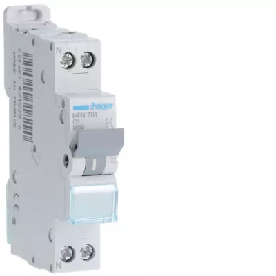 Disjoncteur 1P+N 3kA C-1A 1 Module (MFN701)