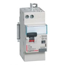 Disjoncteur diff DX³ 4500 - vis/auto -U+N 230V~ 25A -typeAC - 30mA - 6kA -courbe C - 2M (410719)