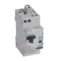 Disjoncteur diff DX³ 4500 - vis/auto -U+N 230V~ 40A -typeAC - 30mA - 6kA -courbe C - 2M (410721)