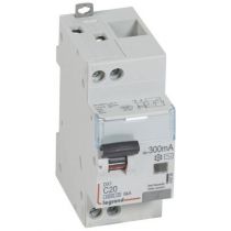 Disjoncteur diff DX³ 4500 - vis/vis -U+N 230V~ 20A -typeAC - 300mA - 6kA -courbe C - 2M (410726)