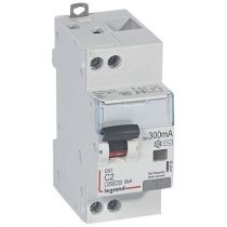 Disjoncteur diff DX³ 4500 - vis/vis -U+N 230V~ 2A - typeAC - 300mA - 6kA -courbe C - 2M (410722)