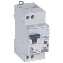 Disjoncteur diff DX³ 4500 - vis/vis -U+N 230V~ 40A - typeAC - 30mA - 6kA -courbe C - 2M (410709)