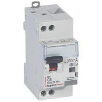 Disjoncteur diff DX³ 4500 - vis/vis -U+N 230V~ 6A - typeAC - 300mA - 6kA -courbe C - 2M (410723)