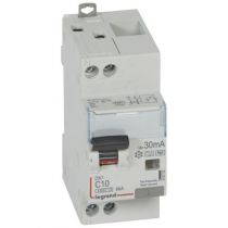 Disjoncteur diff DX³ 4500 -vis/vis- U+N 230V~ 10A- typeHpi- 30mA- 6kA -courbe C - 2M (410752)