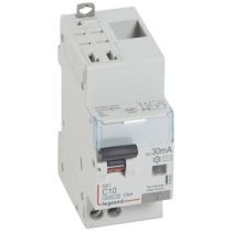 Disjoncteur diff DX³ 6000 -auto/vis-U+N 230V~-10A-typeAC-30mA-10kA-courbe C - 2 mod (410800)