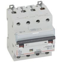 Disjoncteur diff DX³ 6000 -vis- 4P 400V~ -16 A - type AC 1000mA -10kA- courbe B - 4M (411361)