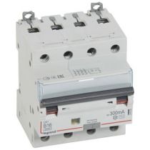 Disjoncteur diff DX³ 6000 -vis- 4P 400V~ -16 A - type AC 300mA -10kA- courbe B - 4M (411359)