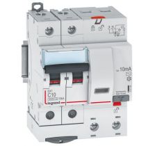 Disjoncteur diff DX³ 6000 -vis-2P-230/400V~-10A -typeAC -10mA-10kA- courbe C - 4 mod (411149)