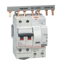 Disjoncteur diff DX³ 6000 -vis-2P-230/400V~-10A -typeAC -30mA-10kA- courbe C - 4 mod (411157)