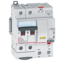 Disjoncteur diff DX³ 6000 -vis-2P-230/400V~-32A -typeAC -30mA-10kA- courbe C - 4 mod (411161)