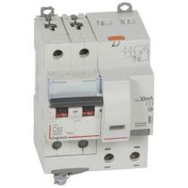 Disjoncteur diff DX³ 6000 -vis-2P-230/400V~-50A -typeAC -30mA-10kA- courbe C - 4 mod (411163)