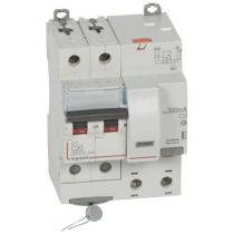 Disjoncteur diff DX³ 6000 -vis/auto-2P 230/400V~-20A-typeAC-300mA-10kA-courbeC - 4 mod (411179)