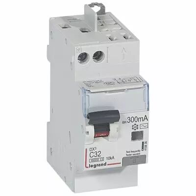 Disjoncteur diff DX� 6000 -vis/auto-U+N 230V~-32A-typeAC-300mA-10kA courbe C - 2M (410836)