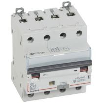 Disjoncteur diff DX³ 6000 -vis/vis- 4P 400V~25A - type Hpi - 30mA -10kA- courbe C - 4 M (411246)