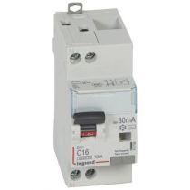 Disjoncteur diff DX³ 6000 -vis/vis-U+N 230V~- 16 A - type AC 30 mA-10 kA courbe C - 2M (410785)