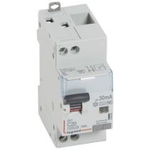 Disjoncteur diff DX³ 6000 -vis/vis-U+N 230V~- 20A - type Hpi 30 mA-10 kA courbe C - 2M (410856)