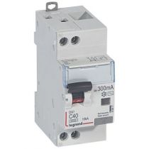 Disjoncteur diff DX³ 6000 -vis/vis-U+N 230V~- 40A - type AC 300 mA-10 kA courbe C - 2M (410817)