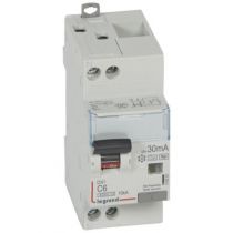 Disjoncteur diff DX³ 6000 -vis/vis-U+N 230V~- 6 A - type Hpi 30 mA-10 kA courbe C - 2M (410853)