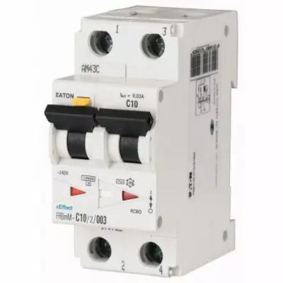 Disjoncteur diff�rentiel FRBmM 30mA, CBE C,20A, 2P, Type AC Eaton (170725)