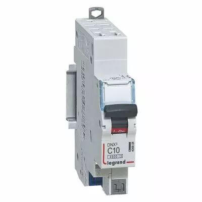 Disjoncteur DNX� 4500 - auto/auto - U+N 230V~ 10A - 4,5kA - courbe D - 1 mod (406808)