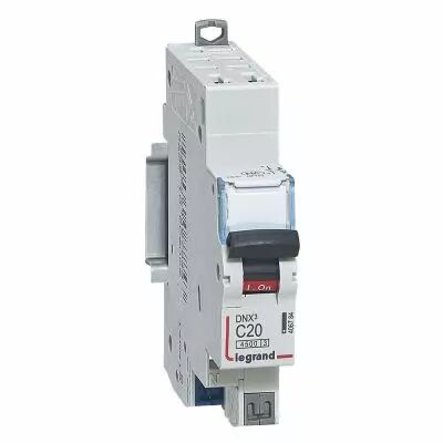 Disjoncteur DNX� 4500 - auto/auto - U+N 230V~ 20A - 4,5kA - courbe C - 1 mod (406784)