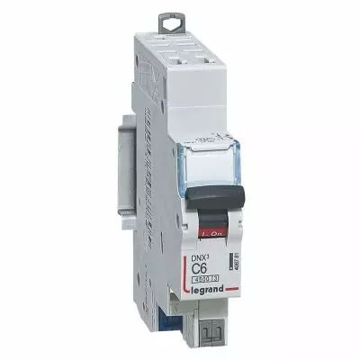 Disjoncteur DNX� 4500 - auto/auto - U+N 230V~ 6A - 4,5kA - courbe C - 1 mod (406781)