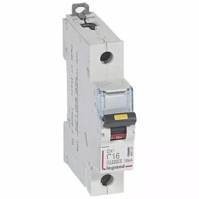 Disjoncteur DX� 10000-vis/vis-1P-230/400V~-16A-16kA-courbe C - 1M (409133)