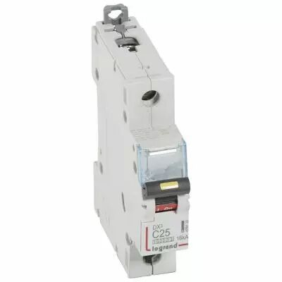 Disjoncteur DX� 10000-vis/vis-1P-230/400V~-25A-16kA-courbe C - 1M (409135)