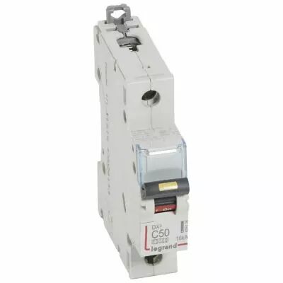 Disjoncteur DX� 10000-vis/vis-1P-230/400V~-50A-16kA-courbe C - 1M (409138)