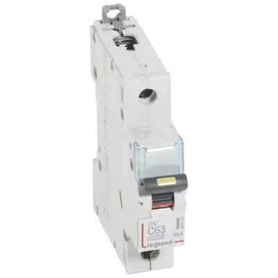 Disjoncteur DX� 10000-vis/vis-1P-230/400V~-63A-16kA-courbe C - 1M (409139)